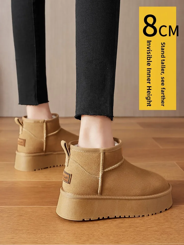 Women's Winter Thi Bot High Heel Snow Boots Fur Lined Leather And Fur Inteated Anti-Slip Warm ort Tube Boots
Women's Winter Thi Bot High Heel Snow Boots Fur Lined Leather And Fur Inteated Anti-Slip Warm ort Tube Boots