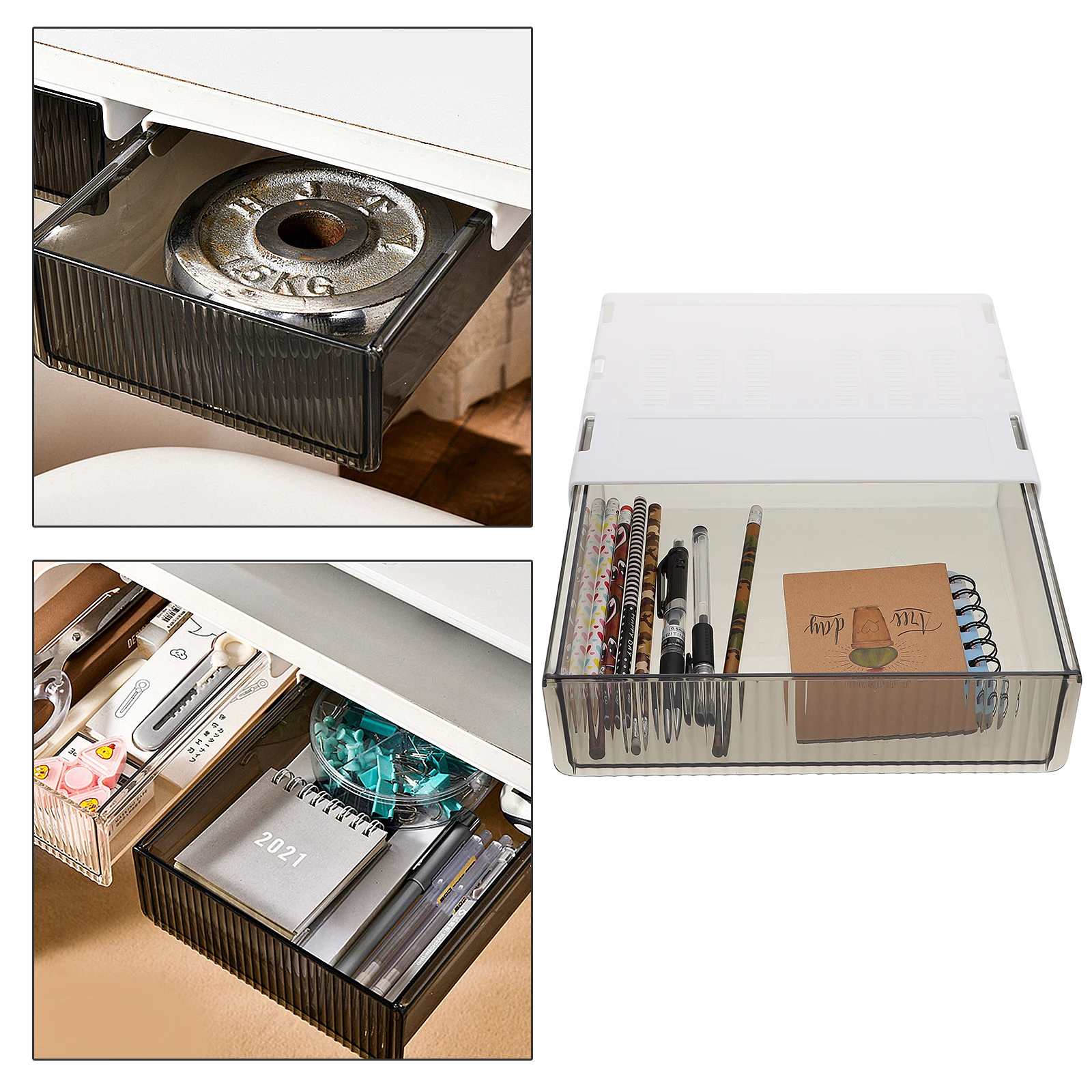 2pcs Storage Box Hidden Under Desk Drawers Plastic Office Stationery Organizer Double Sided Adhesive Desktop for Living
2pcs Storage Box Hidden Under Desk Drawers Plastic Office Stationery Organizer Double Sided Adhesive Desktop for Living