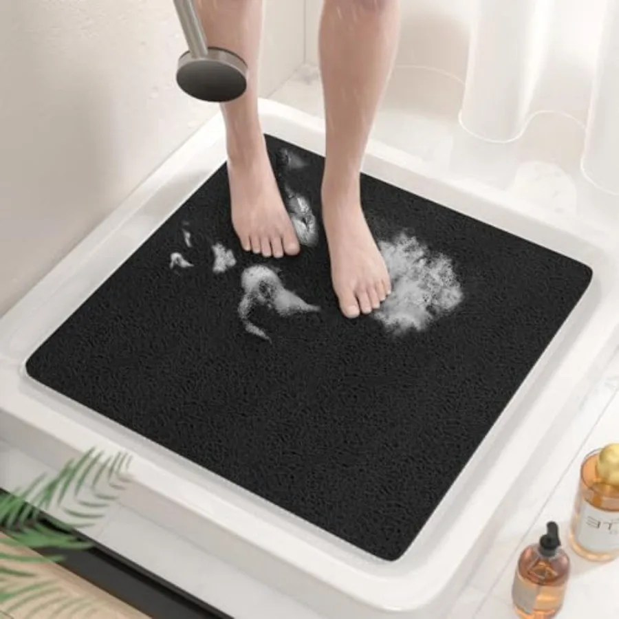 Square Shower Stall Mat, 21 x 21 Inch Non Slip Bath Mat for Tub, Soft PVC Loofah Bathtub Mats, Quick Drying Bathroom Shower Mat
Square Shower Stall Mat, 21 x 21 Inch Non Slip Bath Mat for Tub, Soft PVC Loofah Bathtub Mats, Quick Drying Bathroom Shower Mat