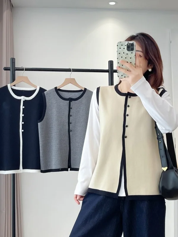 Женский вязаный жилет больших размеров с круглым вырезом, с подплечниками, облегающий, для повседневной носки, из полиэфирного волокна
Женский вязаный жилет больших размеров с круглым вырезом, с подплечниками, облегающий, для повседневной носки, из полиэфирного волокна