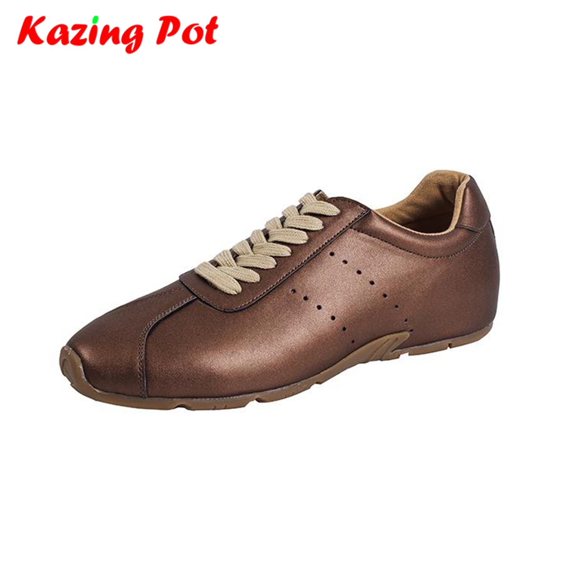 Krazing Pot Cow skin Lace Up Casual light Shoes Spring Fall Sport Sneakers Vacation minimalist fashion Women Vulcanized Shoes
Krazing Pot Cow skin Lace Up Casual light Shoes Spring Fall Sport Sneakers Vacation minimalist fashion Women Vulcanized Shoes