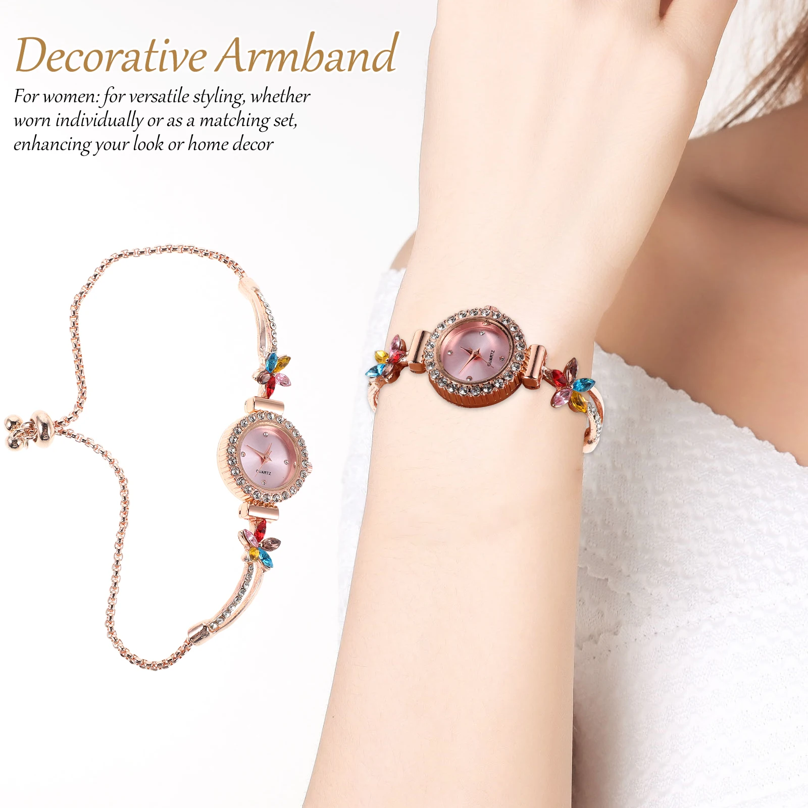 Watch Women's Diamond-set Female Wristwatch Floral Watches Fashionable Lady Bracelet for Decorative Dress Quartz Pink Woman
Watch Women's Diamond-set Female Wristwatch Floral Watches Fashionable Lady Bracelet for Decorative Dress Quartz Pink Woman