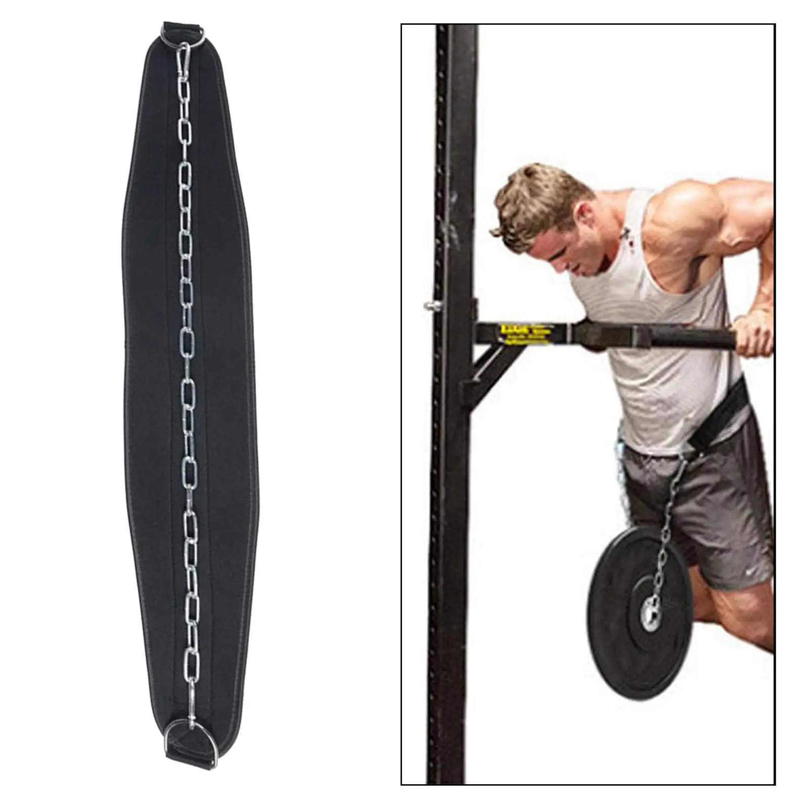 Dip Belt W / Adjustable Chain Body Building Weight Lifting Diving Belt
Dip Belt W / Adjustable Chain Body Building Weight Lifting Diving Belt