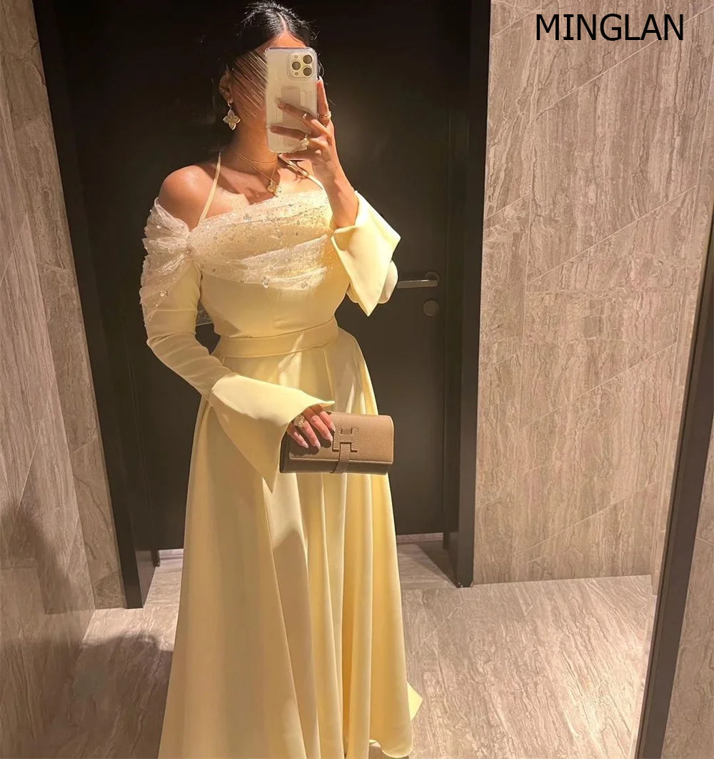 MINGLAN Elegant Strapless Spaghetti Strap Sequined A Line Full Sleeve Evening Dress Floor Length Sweep Train Prom Gown New 2023
MINGLAN Elegant Strapless Spaghetti Strap Sequined A Line Full Sleeve Evening Dress Floor Length Sweep Train Prom Gown New 2023