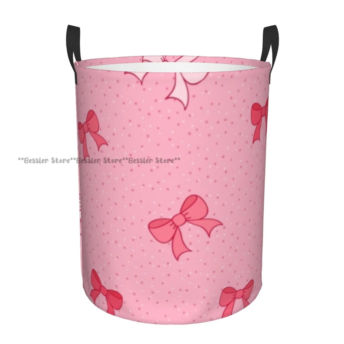 Laundry Basket Pink Bows Round Storage Bin Collapsible Hamper Clothes Bucket Organizer
Laundry Basket Pink Bows Round Storage Bin Collapsible Hamper Clothes Bucket Organizer