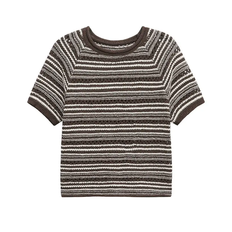 Spring Summer 2025 Women's Design Sensation ort Sve Slimming Versatile Striped Knitted Top Commute Sle Regular Length
Spring Summer 2025 Women's Design Sensation ort Sve Slimming Versatile Striped Knitted Top Commute Sle Regular Length
