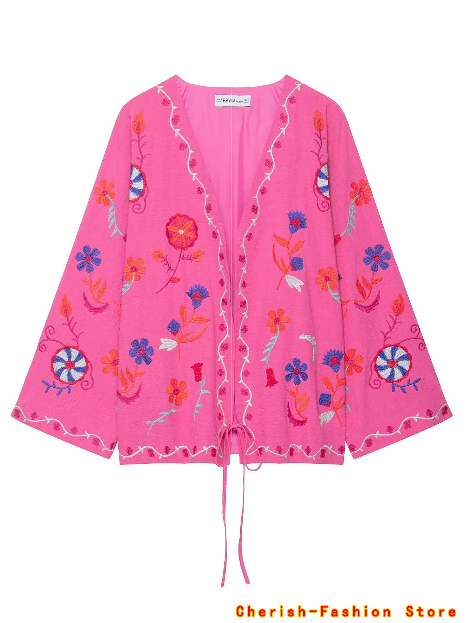 Fashion Short Coats Women's Casual Lace Up Flare Sleeve Loose V-neck Jackets 2025 Vacation Daily High Street Outwears Embroidery
Fashion Short Coats Women's Casual Lace Up Flare Sleeve Loose V-neck Jackets 2025 Vacation Daily High Street Outwears Embroidery