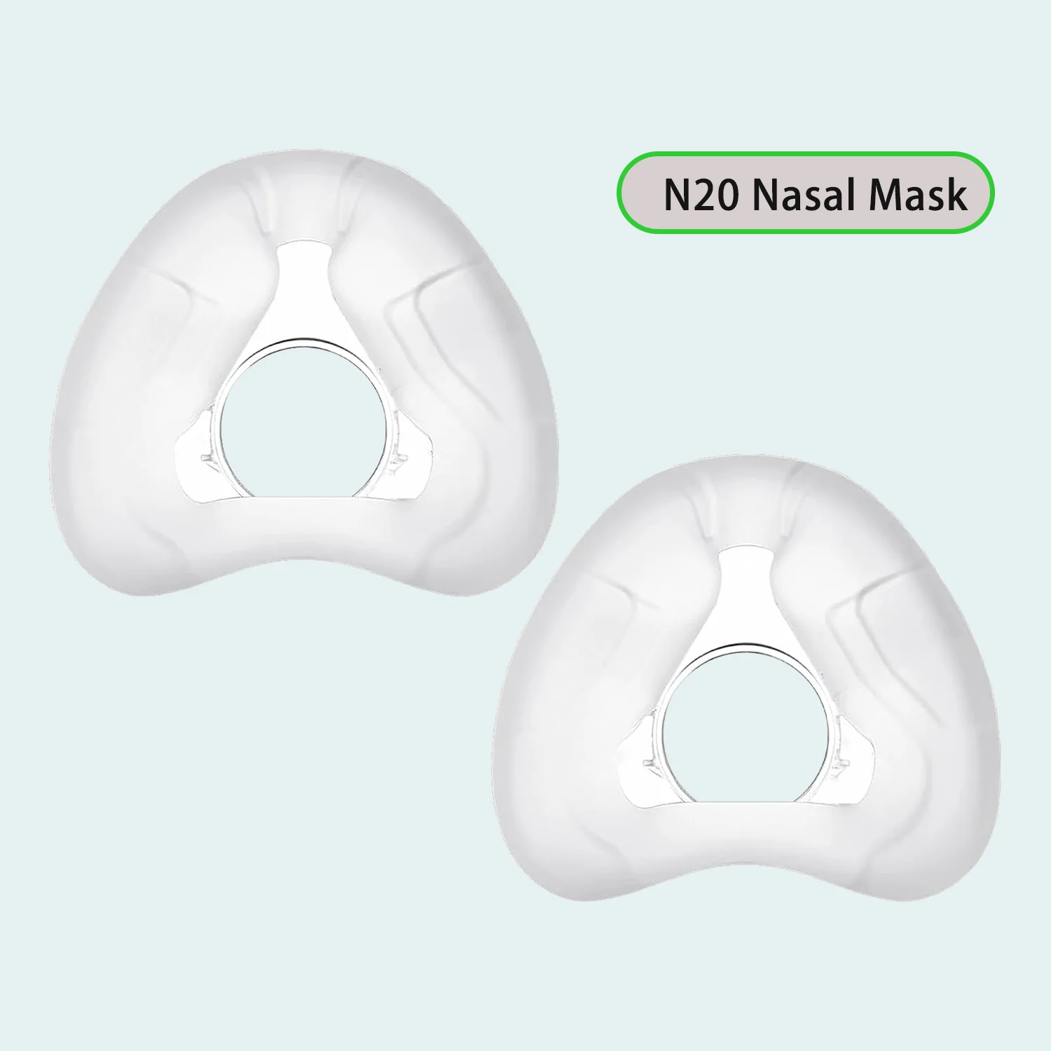 2Packs N20 Nasal Mask, CPAP Replacement Cushion - Only Covers the Nose, Soft Silicone(Medium/Large)
2Packs N20 Nasal Mask, CPAP Replacement Cushion - Only Covers the Nose, Soft Silicone(Medium/Large)