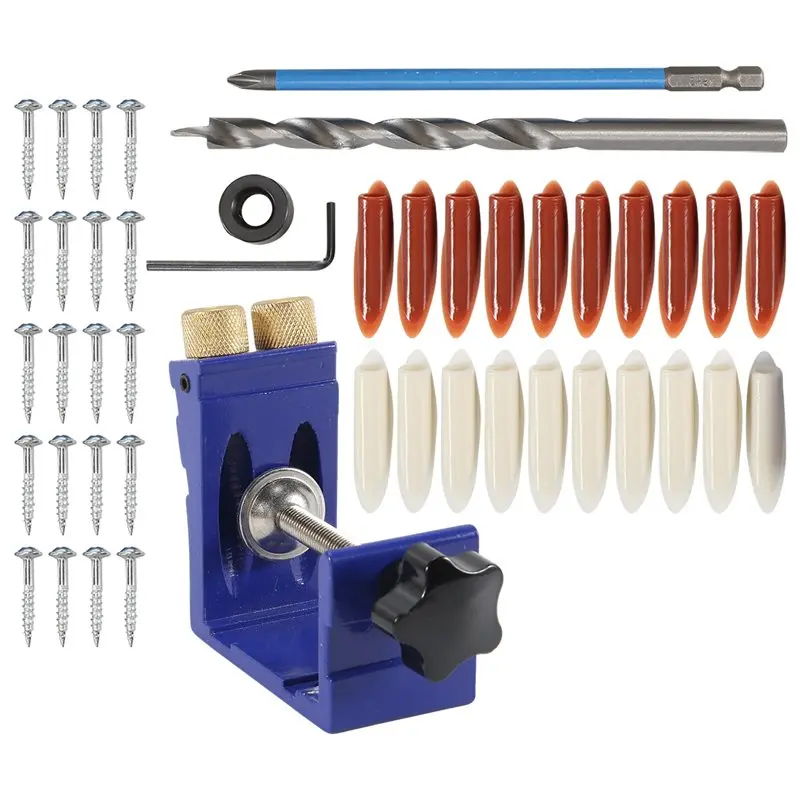 【Ship Within 1 Set Pocket Hole Jig Kit For 15° Angled Holes, For Woodworking Angle Drilling Holes A
【Ship Within 1 Set Pocket Hole Jig Kit For 15° Angled Holes, For Woodworking Angle Drilling Holes A