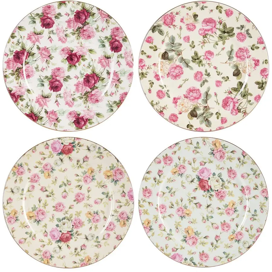 Gracie China Rose Chintz Porcelain 8Inch Dessert Plate Set of 4, Assorted Four Designs
Gracie China Rose Chintz Porcelain 8Inch Dessert Plate Set of 4, Assorted Four Designs