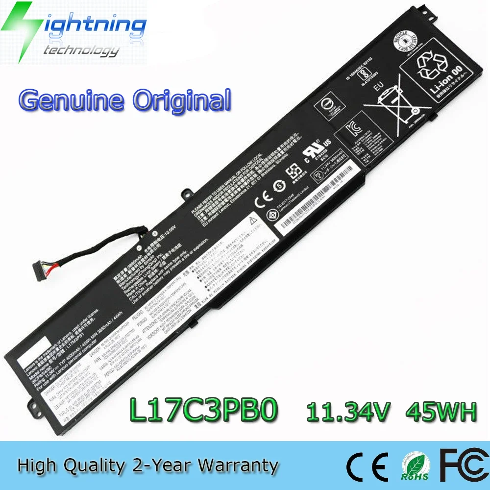 New Genuine Original L17C3PB0 11.34V 45Wh Laptop Battery for Lenovo IdeaPad 330G 330-15ICH 17ICH L17M3PB1 etc.
New Genuine Original L17C3PB0 11.34V 45Wh Laptop Battery for Lenovo IdeaPad 330G 330-15ICH 17ICH L17M3PB1 etc.