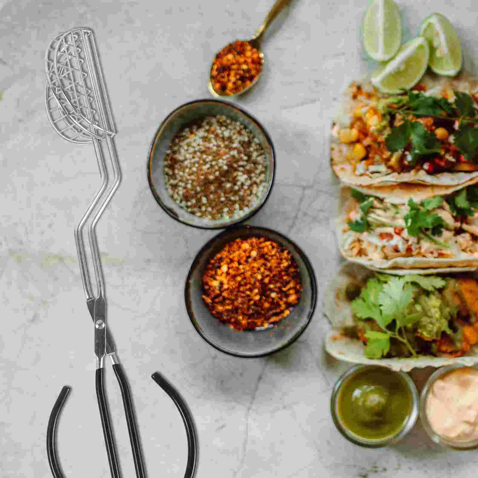 Stainless Steel Burrito Sandwich Food Pancake Wrap Potato Chip Shaping Clip Taco Shell Bowl Maker Molder Press Nail Scissors 
Stainless Steel Burrito Sandwich Food Pancake Wrap Potato Chip Shaping Clip Taco Shell Bowl Maker Molder Press Nail Scissors
