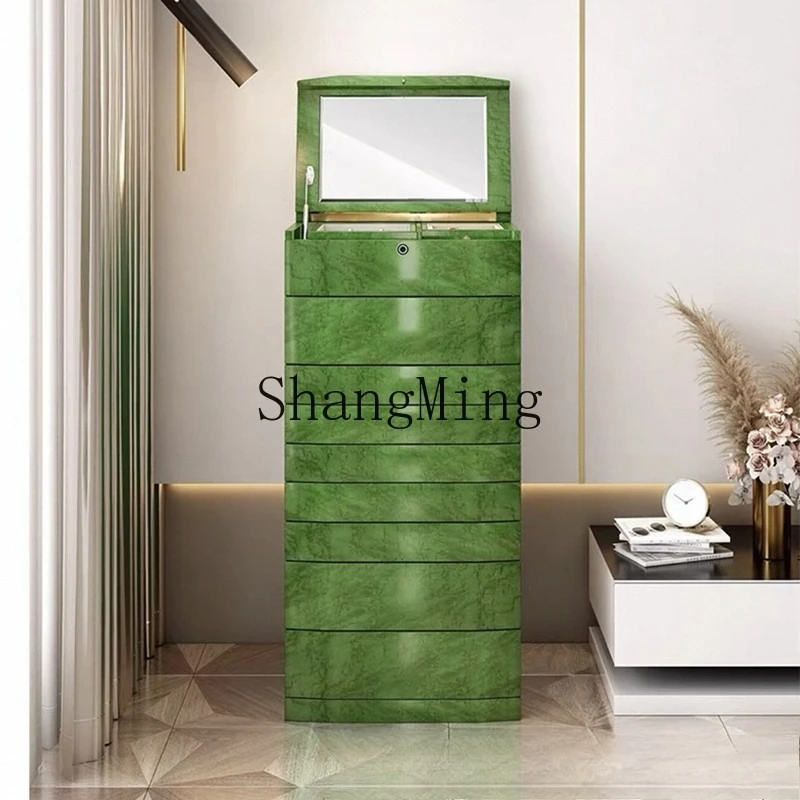 FG light luxury fingerprint lock jewelry cabinet high-end storage villa home solid wood floor jewelry cabinet 
FG light luxury fingerprint lock jewelry cabinet high-end storage villa home solid wood floor jewelry cabinet