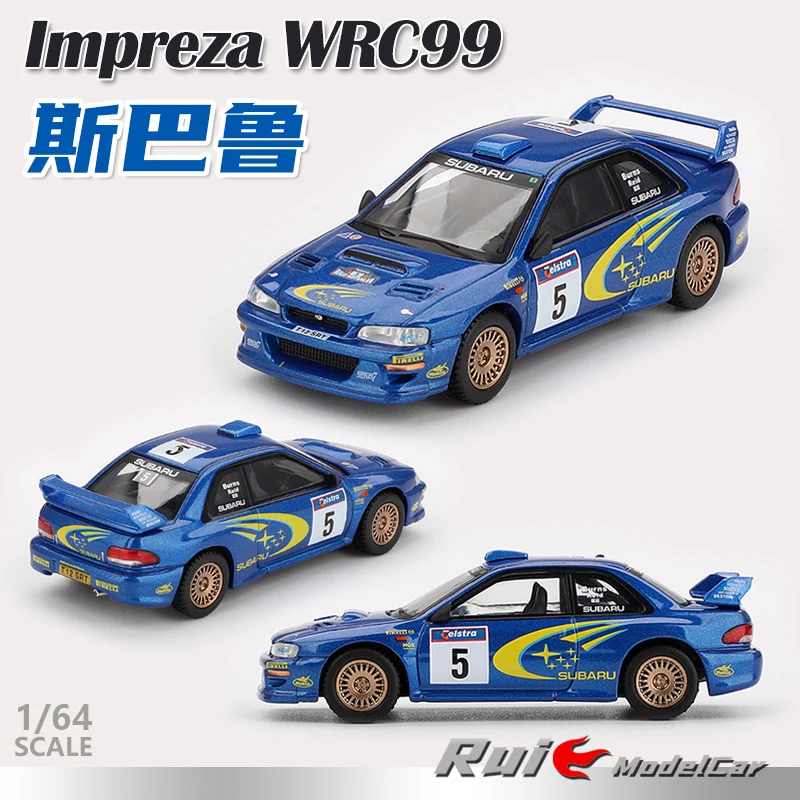 MINIGT 1/64 Subaru Impreza WRC99 1999 Rally Australia Winner # 5 MGT00986-L автомобиль из сплава, литая под давлением металлическая модель, детские игрушки для мальчиков
MINIGT 1/64 Subaru Impreza WRC99 1999 Rally Australia Winner # 5 MGT00986-L автомобиль из сплава, литая под давлением металлическая модель, детские игрушки для мальчиков
