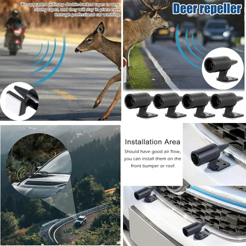 4Pcs Anti Collision Siren Deer Repeller Wildlife Repel Warn Device for Vehicle Field Drive Animal Warn Whistles Alert Equipment
4Pcs Anti Collision Siren Deer Repeller Wildlife Repel Warn Device for Vehicle Field Drive Animal Warn Whistles Alert Equipment