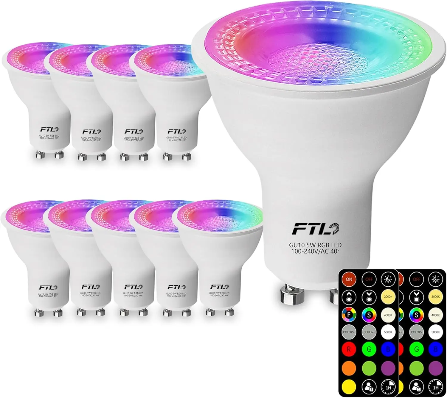 Светодиодная лампа GU10 с изменением цвета и пультом ДУ, RGB, диммируемая, 5 Вт, 30 цветов, таймер для трекового освещения, 10 шт.
Светодиодная лампа GU10 с изменением цвета и пультом ДУ, RGB, диммируемая, 5 Вт, 30 цветов, таймер для трекового освещения, 10 шт.