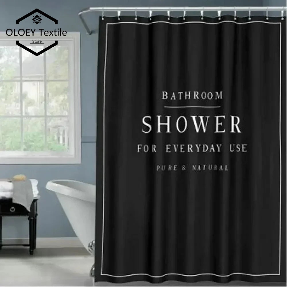 Simple Letter Black White Shower Curtains Design Bathroom Curtain Nordic Home Decor Bath Screen Bathroom Accessories
Simple Letter Black White Shower Curtains Design Bathroom Curtain Nordic Home Decor Bath Screen Bathroom Accessories