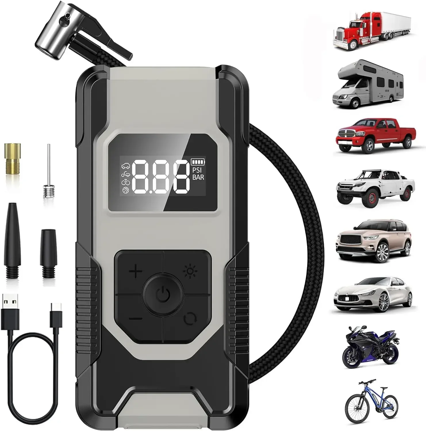 Vehicle Tools Electric Cars 12V Air-Compressors Portable Car Air Pump Machine With Power Bank For Car Tire Inflator
Vehicle Tools Electric Cars 12V Air-Compressors Portable Car Air Pump Machine With Power Bank For Car Tire Inflator