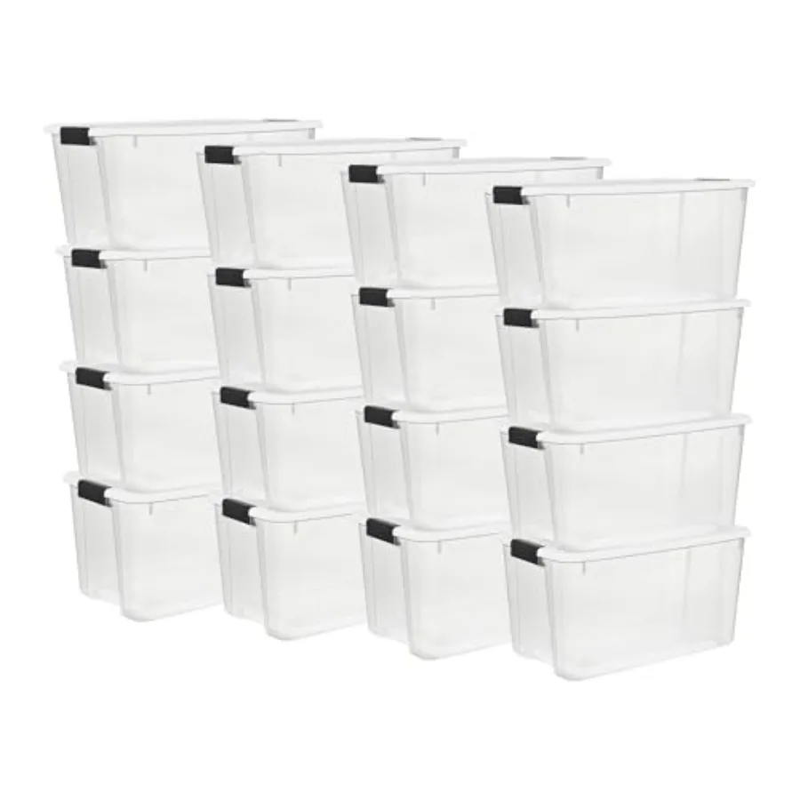 Pack Ultra Latching Box, Storage Bins with Lids, Clear Plastic, - Heavy-Duty Organizing Containers for Closet, Bathroom, and Of
Pack Ultra Latching Box, Storage Bins with Lids, Clear Plastic, - Heavy-Duty Organizing Containers for Closet, Bathroom, and Of