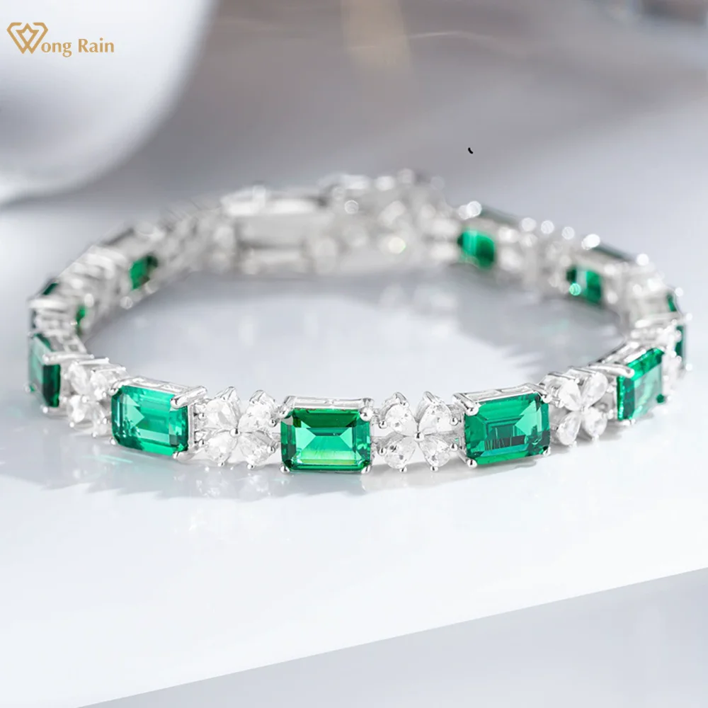 Wong Rain 100% стерлингового серебра 925 пробы изумрудной огранки 5*7 мм изумрудный рубин высокоуглеродистый бриллиант браслеты с драгоценными камнями ювелирные изделия
Wong Rain 100% стерлингового серебра 925 пробы изумрудной огранки 5*7 мм изумрудный рубин высокоуглеродистый бриллиант браслеты с драгоценными камнями ювелирные изделия