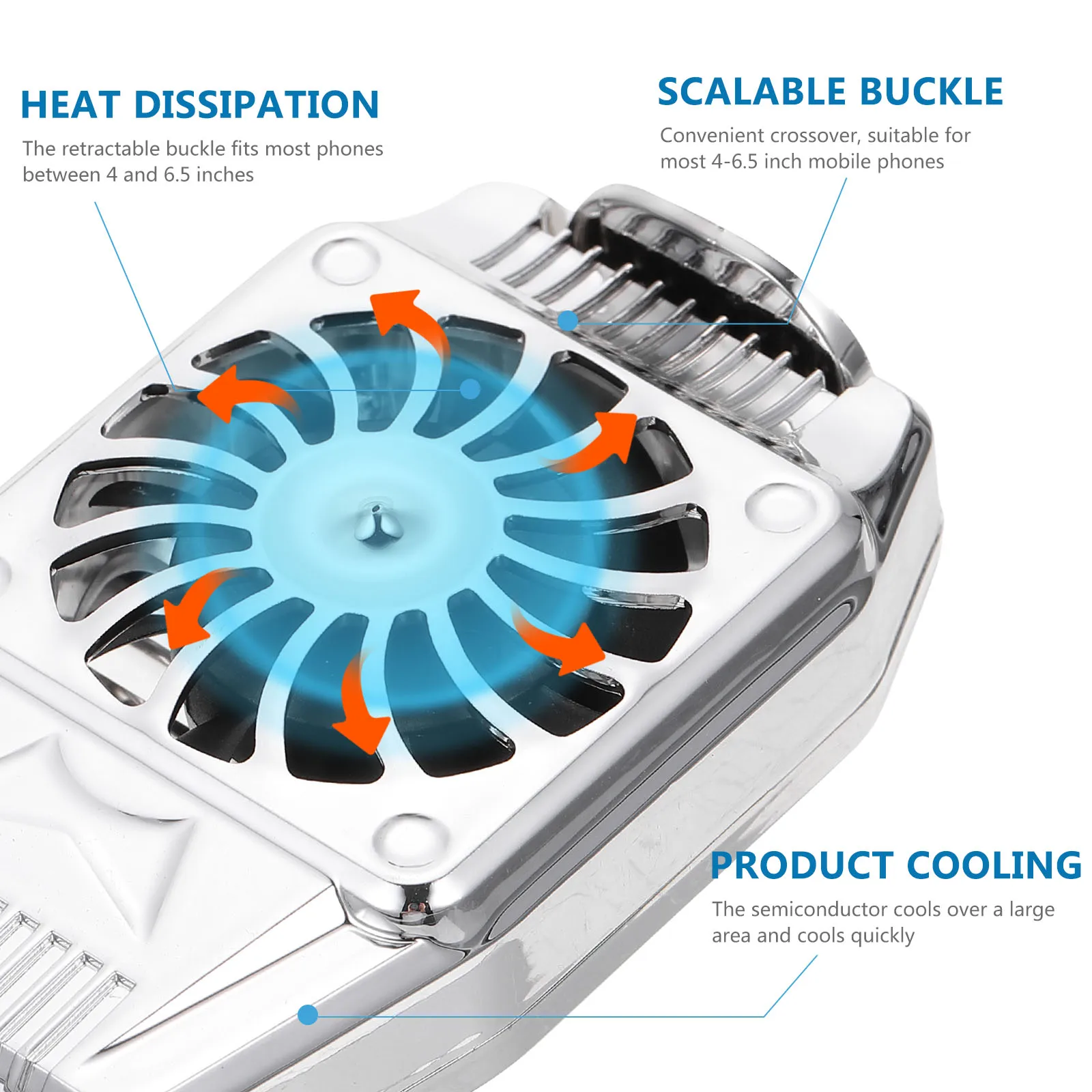 Mobile Phone Cooler 4 6 7 Inches ABS Material High Speed Fan Strong Air Supply Noise Reduction Mute Cellphone Radiator Cooling
Mobile Phone Cooler 4 6 7 Inches ABS Material High Speed Fan Strong Air Supply Noise Reduction Mute Cellphone Radiator Cooling