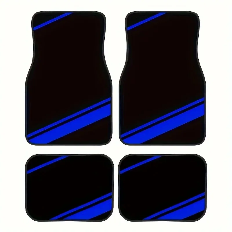 Car Floor Mat Blue Stripe 4 pcs Universal Dirt-proof Washable Polyester Front Rear Mats Set Interior Accessories Men Women Gift
Car Floor Mat Blue Stripe 4 pcs Universal Dirt-proof Washable Polyester Front Rear Mats Set Interior Accessories Men Women Gift