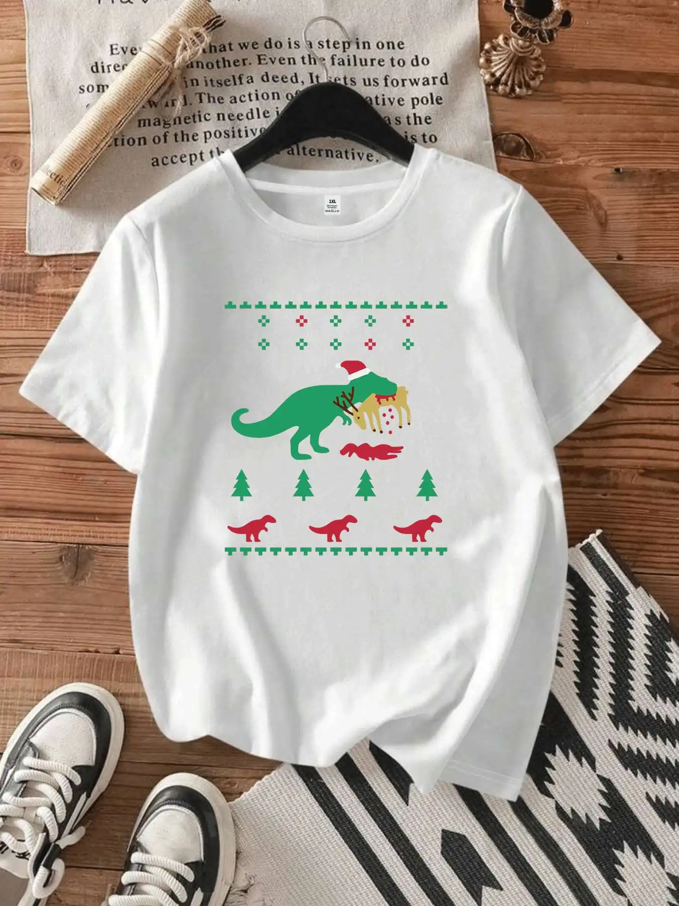 【1023197】Женская футболка больших размеров с круглым вырезом и короткими рукавами, эластичными полурукавами и модными принтами
【1023197】Женская футболка больших размеров с круглым вырезом и короткими рукавами, эластичными полурукавами и модными принтами