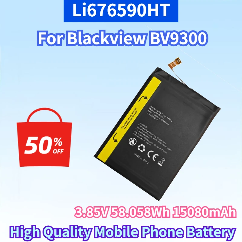 New Li676590HT 3.85V 58.058Wh 15080mAh Lithium-ion Rechargeable Battery for Blackview BV9300 High Quality Mobile Phone Battery
New Li676590HT 3.85V 58.058Wh 15080mAh Lithium-ion Rechargeable Battery for Blackview BV9300 High Quality Mobile Phone Battery