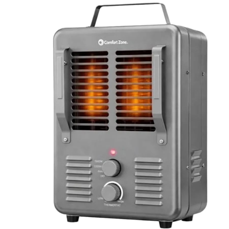 Electric Portable Milkhouse Style Utility Space Heater with Adjustable Thermostat Overheat Protection and Safety Tip-Over Switc
Electric Portable Milkhouse Style Utility Space Heater with Adjustable Thermostat Overheat Protection and Safety Tip-Over Switc