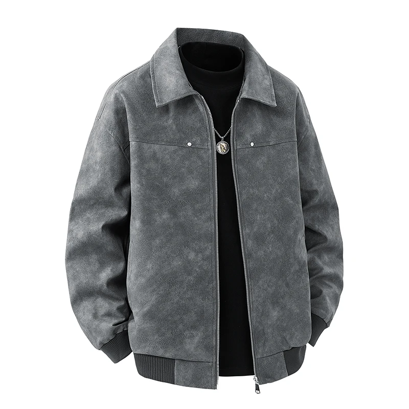 Men's winter and autumn new style leather jacket with motorcycle collar and leather coat
Men's winter and autumn new style leather jacket with motorcycle collar and leather coat