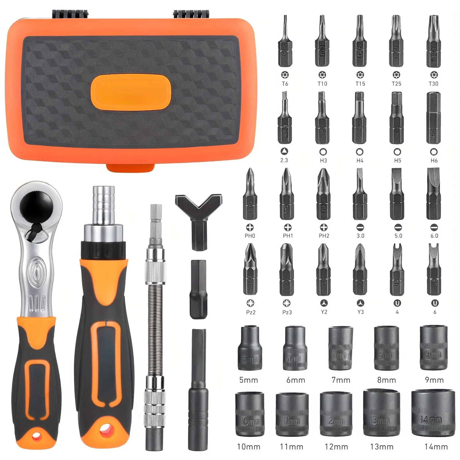38-in-1 Ratcheting Screwdriver Set - Versatile Tools for Mechanics and DIY Enthusiasts, Perfect for Any Project (2880B)
38-in-1 Ratcheting Screwdriver Set - Versatile Tools for Mechanics and DIY Enthusiasts, Perfect for Any Project (2880B)