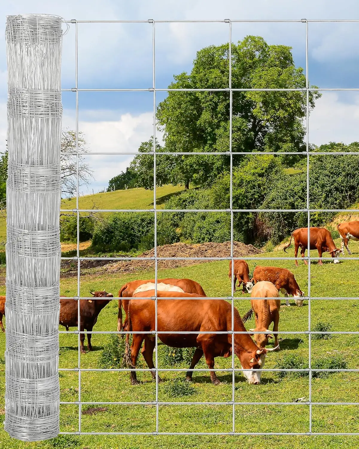 5ft x 328ft Galvanized Steel Wire Fence for Livestock Protection, Durable Farm Animal Enclosure
5ft x 328ft Galvanized Steel Wire Fence for Livestock Protection, Durable Farm Animal Enclosure