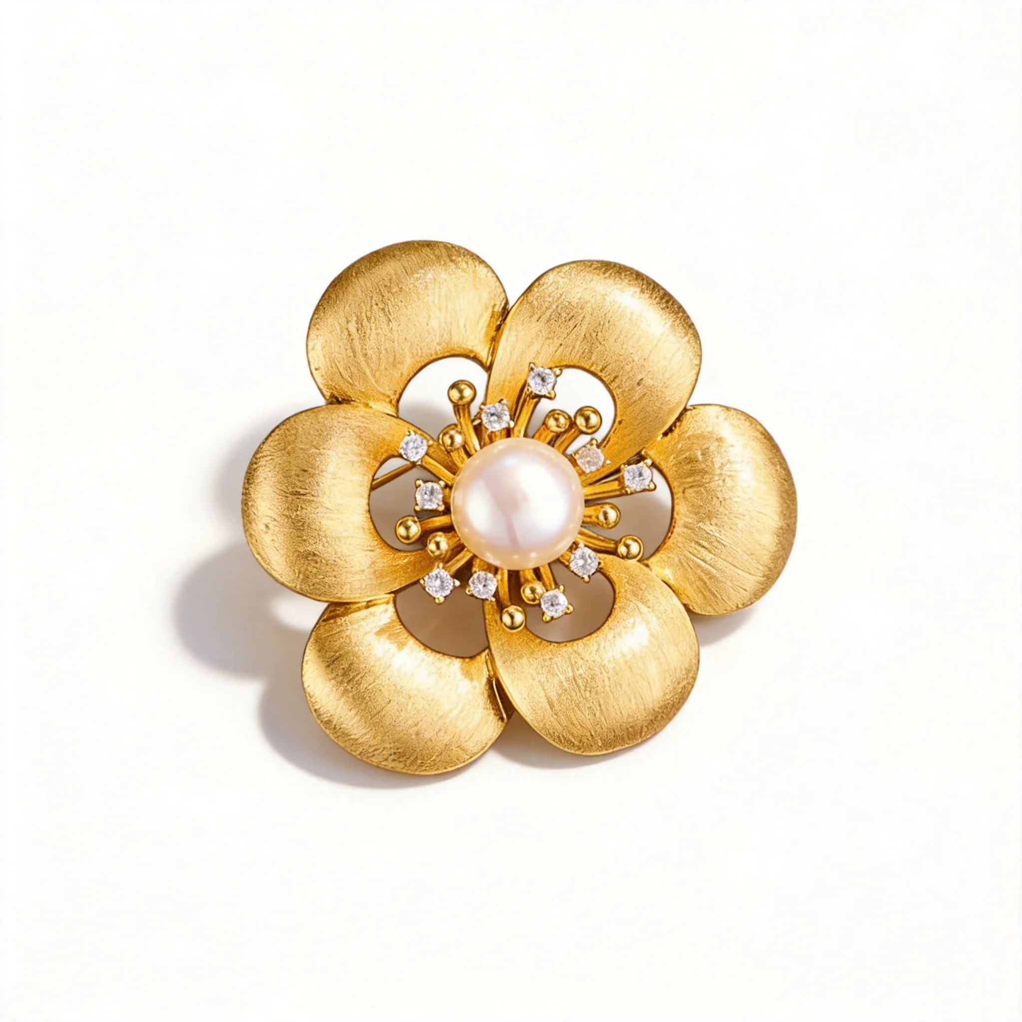 Chinese Style Lucky Blessing Flower Brooch 18k Real Gold Plated Copper Alloy Brushed Craft Inlaid Shiny Zircon Natural Freshwate
Chinese Style Lucky Blessing Flower Brooch 18k Real Gold Plated Copper Alloy Brushed Craft Inlaid Shiny Zircon Natural Freshwate