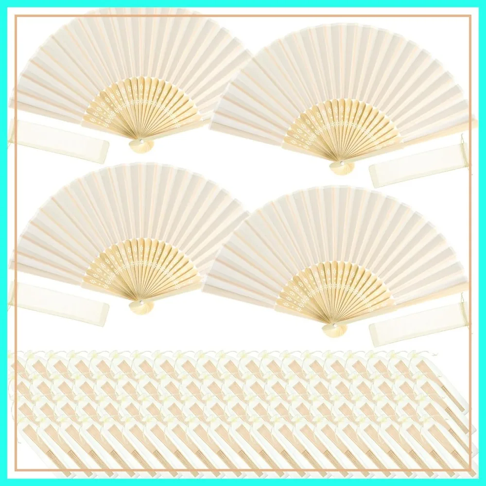 80 Pcs Bamboo Silk Folding Fans Handheld Decorative for Weddings Parties Festivals Dancing Gifts
80 Pcs Bamboo Silk Folding Fans Handheld Decorative for Weddings Parties Festivals Dancing Gifts