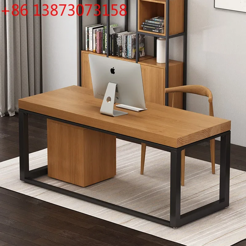 Single solid wood desktop computer desk Staff office desk and chair combination Simple modern long table Workbench
Single solid wood desktop computer desk Staff office desk and chair combination Simple modern long table Workbench