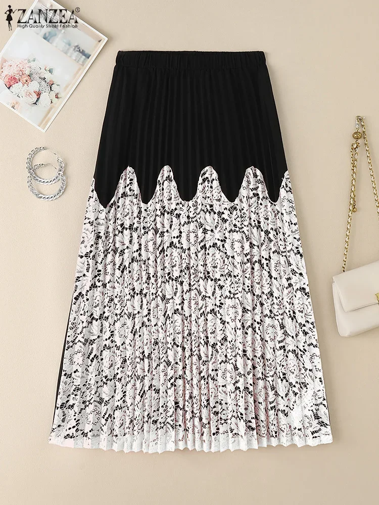 ZANZEA 2022, осенние кружевные лоскутные юбки, элегантные женские вечерние юбки с высокой талией Faldas Saia, богемная праздничная плиссированная длинная юбка
ZANZEA 2022, осенние кружевные лоскутные юбки, элегантные женские вечерние юбки с высокой талией Faldas Saia, богемная праздничная плиссированная длинная юбка