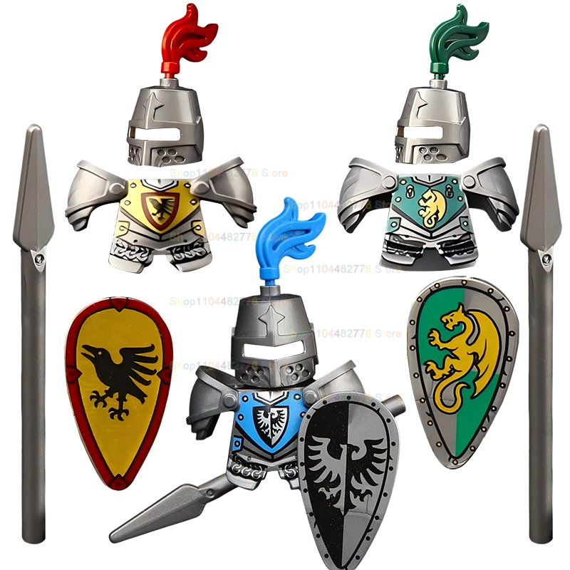 Medieval Ancient Green Dragon Raven Knights Helmet Armour Weapons Accessories Building Block Action Figures Models Kids for Toys
Medieval Ancient Green Dragon Raven Knights Helmet Armour Weapons Accessories Building Block Action Figures Models Kids for Toys