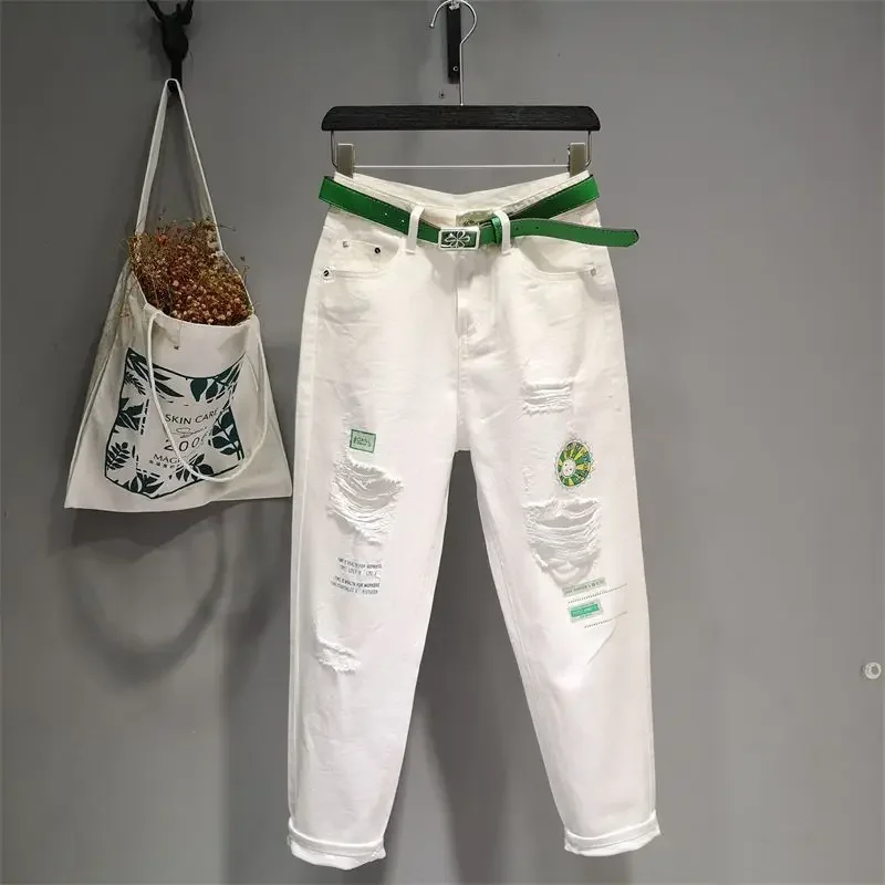 High Waisted White Jeans Women Slim Fit Fashion Harun Denim Pants New Spring Chic Embroidery Casual Jean Pantalon Femme E6950
High Waisted White Jeans Women Slim Fit Fashion Harun Denim Pants New Spring Chic Embroidery Casual Jean Pantalon Femme E6950