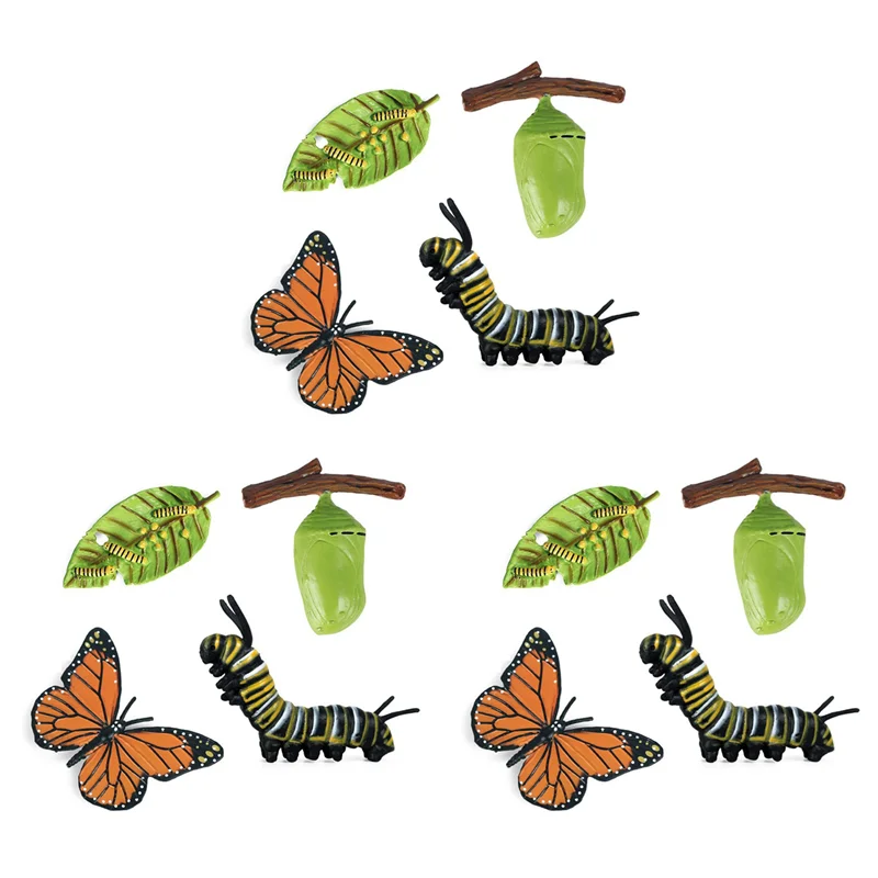 LCLL-3X Simulation Life Cycle Figurine Of A Monarch Butterfly Growth Cycle Insect Animals Educational Biology Science
LCLL-3X Simulation Life Cycle Figurine Of A Monarch Butterfly Growth Cycle Insect Animals Educational Biology Science