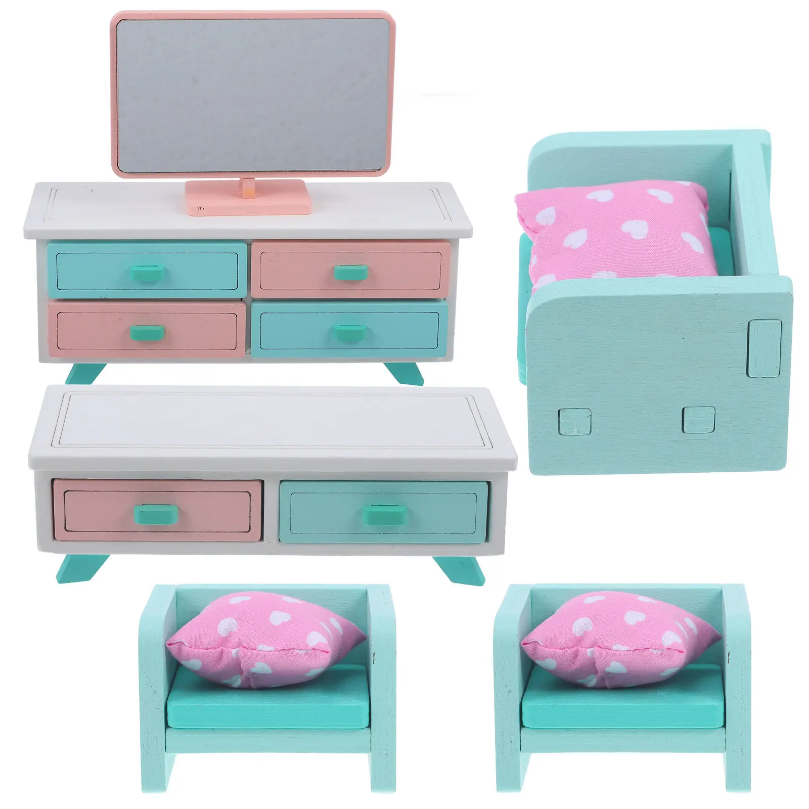 1Set Wooden Miniature Furniture Set for Dollhouse Decor DIY Craft Projects Lifelike Tiny House Decoration Mini House Ornament
1Set Wooden Miniature Furniture Set for Dollhouse Decor DIY Craft Projects Lifelike Tiny House Decoration Mini House Ornament