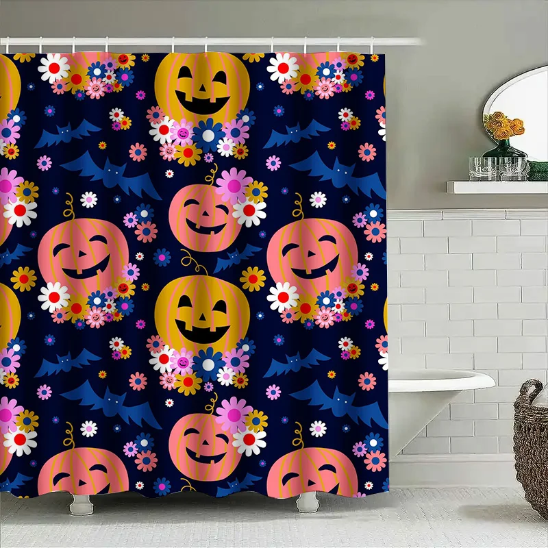 Милая занавеска для душа Tuniu на Хэллоуин с улыбающимися тыквой и цветами, забавный декор для ванной комнаты
Милая занавеска для душа Tuniu на Хэллоуин с улыбающимися тыквой и цветами, забавный декор для ванной комнаты