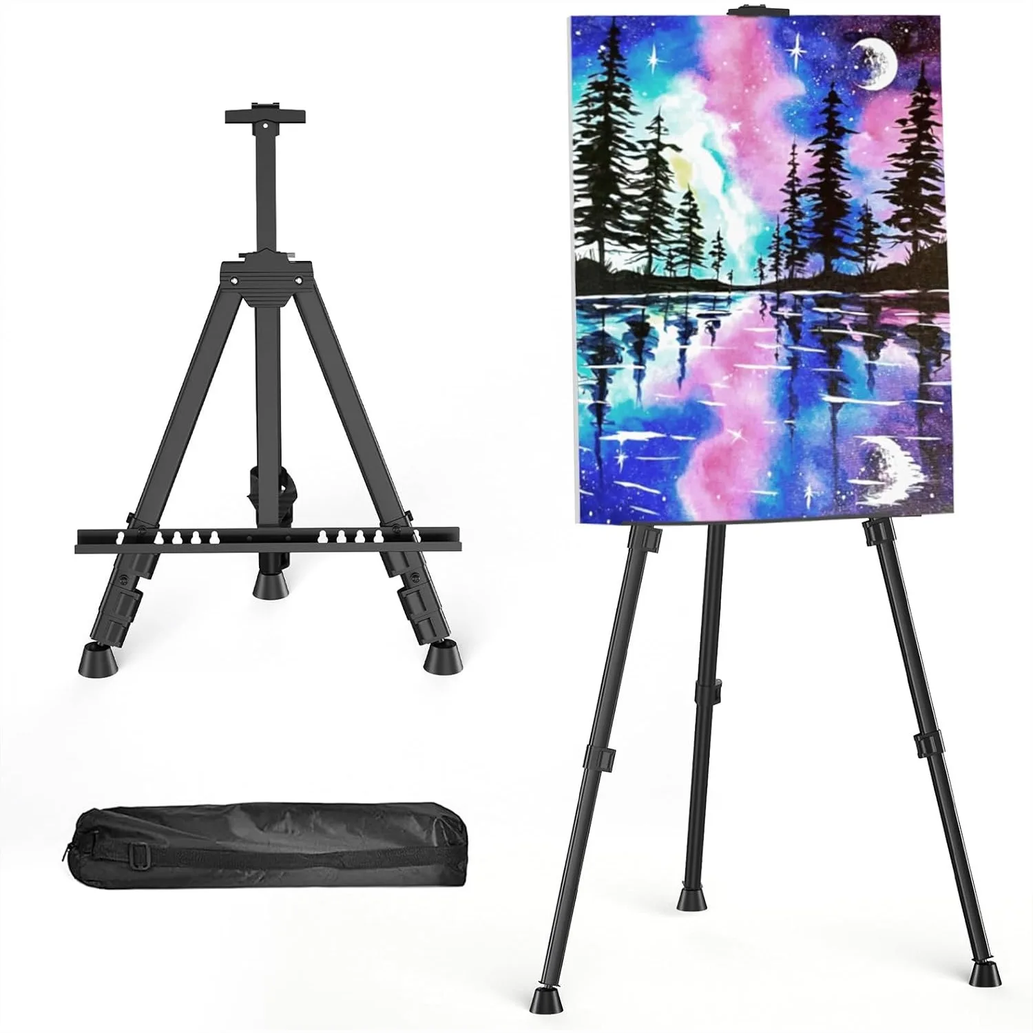 66" Art Easel for Painting Canvas, Portable Metal Easel Stand with Adjustable Height for Drawing
66" Art Easel for Painting Canvas, Portable Metal Easel Stand with Adjustable Height for Drawing
