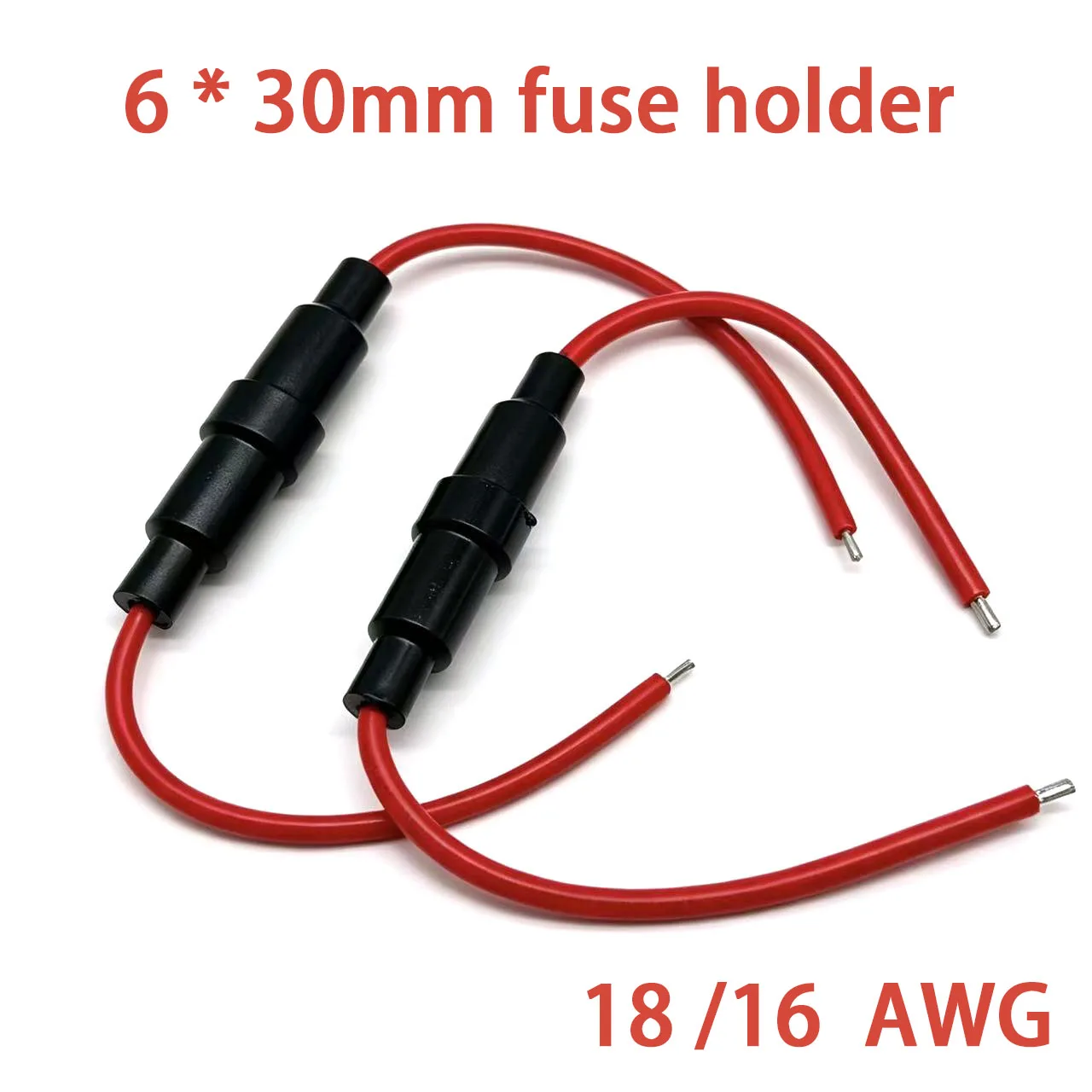 10PCS 6*30mm Glass Fuse Holder Screw Type 6X30mm with-18 /16 AWG Wire Cable 250V 6X30MM Glass Fuse Tube Fuse Casing
10PCS 6*30mm Glass Fuse Holder Screw Type 6X30mm with-18 /16 AWG Wire Cable 250V 6X30MM Glass Fuse Tube Fuse Casing