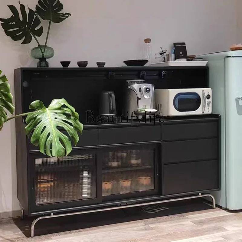 Q S Solid Wood Sideboard Black Light Luxury Cherrywood Tea Cabinet Hallway Log Wall Integrated Storage Cabinet Wine Cabinet
Q S Solid Wood Sideboard Black Light Luxury Cherrywood Tea Cabinet Hallway Log Wall Integrated Storage Cabinet Wine Cabinet