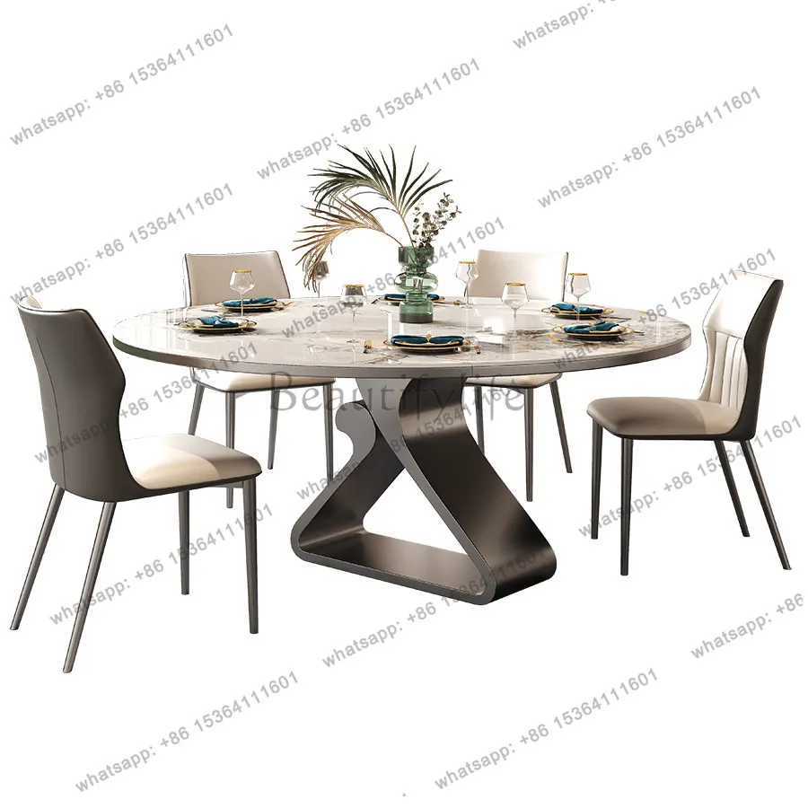 Round dining table Retractable folding square and round dual-purpose simple modern light luxury rock slab dining table
Round dining table Retractable folding square and round dual-purpose simple modern light luxury rock slab dining table