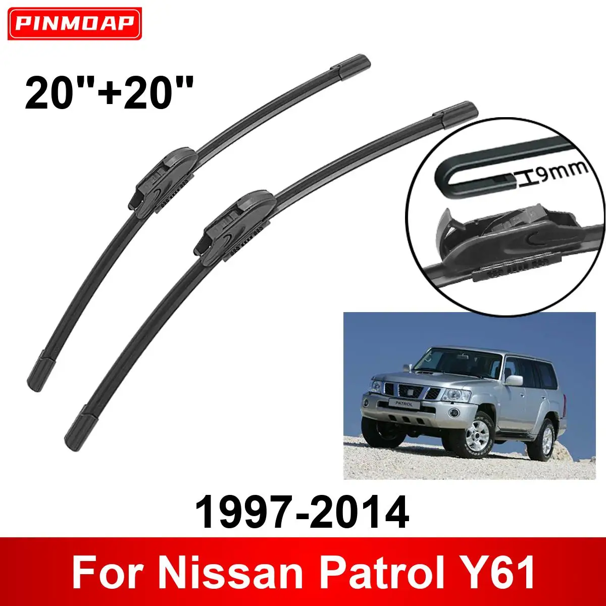 Car Wiper for Nissan Patrol Y61 1997-2014 20" + 20" Front Rear Wiper Blades Brushes Cutter Accessories 1997
Car Wiper for Nissan Patrol Y61 1997-2014 20" + 20" Front Rear Wiper Blades Brushes Cutter Accessories 1997