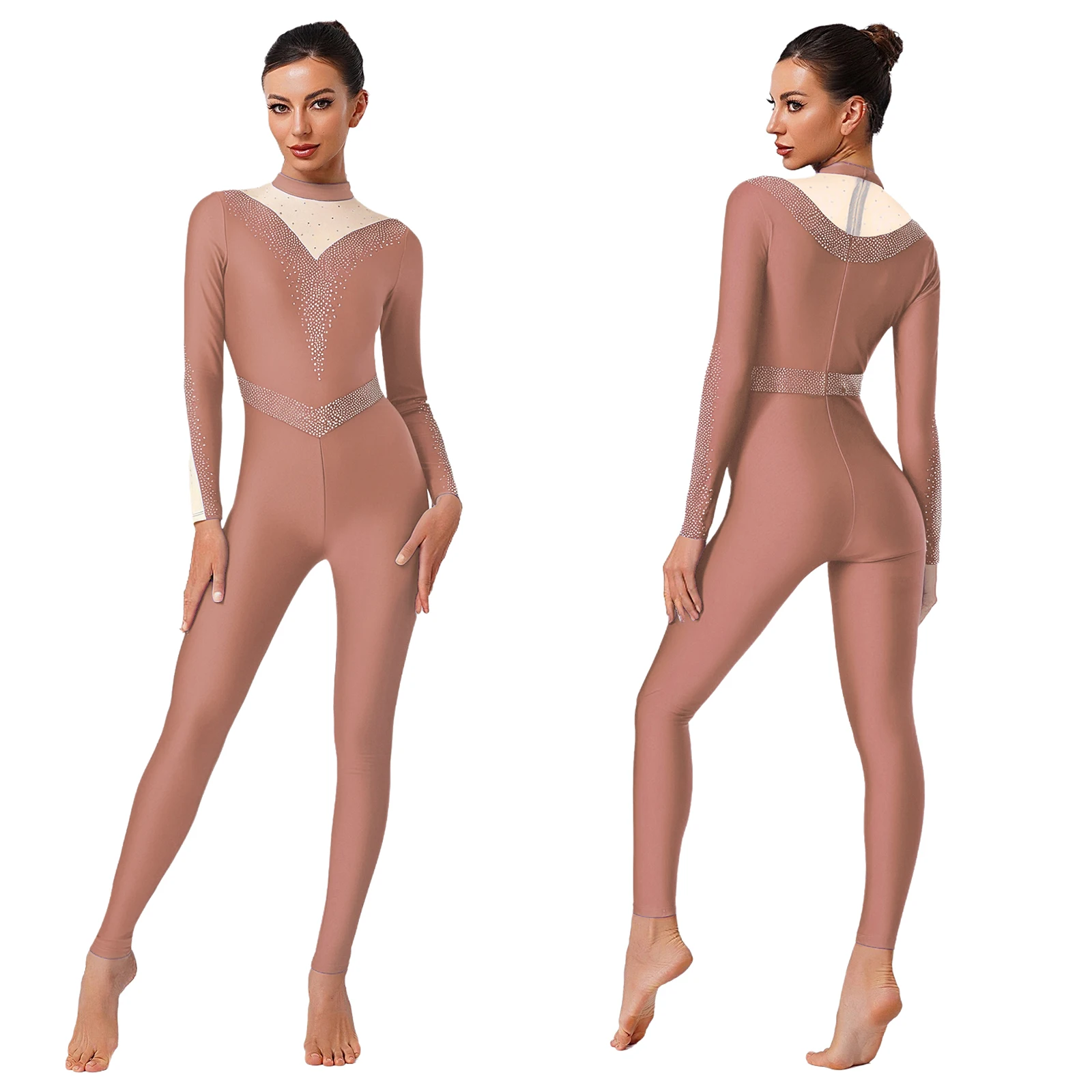 Women Dance Gymnastics Acrobatics Performance Leotard Long Sleeve Pencil Pants Slim Fit Jumpsuit for Gymnast Training Dancing
Women Dance Gymnastics Acrobatics Performance Leotard Long Sleeve Pencil Pants Slim Fit Jumpsuit for Gymnast Training Dancing