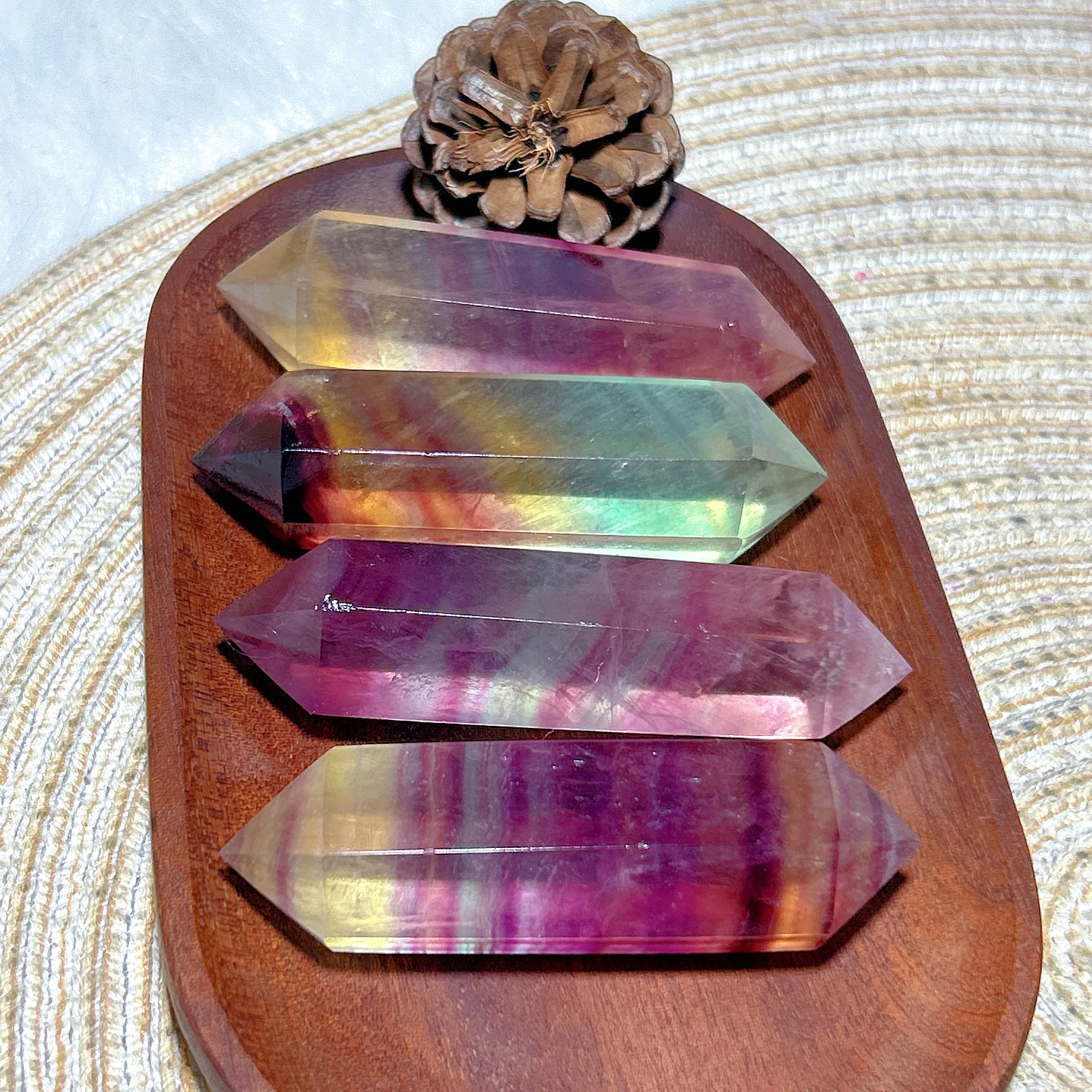 Healing Natural Crystal Candy Color Flourite Tower Double Point Reiki Home Decorations Room Decor Energy Mineral Ore Gift
Healing Natural Crystal Candy Color Flourite Tower Double Point Reiki Home Decorations Room Decor Energy Mineral Ore Gift