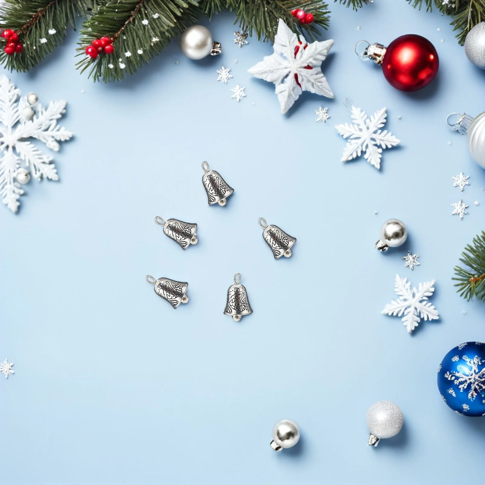 25Pcs Tibetan Silver Alloy Vintage Christmas Tree Jingle Bell Charms Pendants Xmas Bell Ornaments Jewelry Craft Decorations
25Pcs Tibetan Silver Alloy Vintage Christmas Tree Jingle Bell Charms Pendants Xmas Bell Ornaments Jewelry Craft Decorations