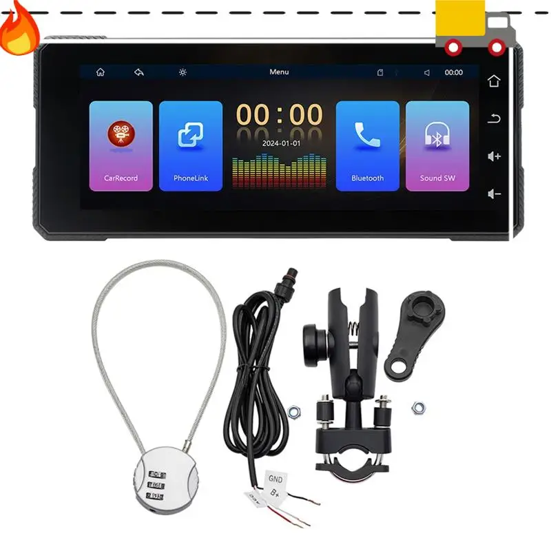 6.86 Inch Motorcycle Bluetooth Portable Screen GPS Navigation IP65 Waterproof Wireless Carplay Android Auto MP5 Player
6.86 Inch Motorcycle Bluetooth Portable Screen GPS Navigation IP65 Waterproof Wireless Carplay Android Auto MP5 Player